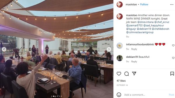 Wine dinners and getting involved and cating small events with me are still are good thing to offer